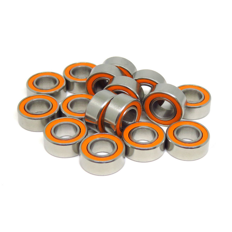 Ceramic Bearing SMR105C-ZZ SMR105C-2OS Hybrid Ceramic Orange Rubber Seals Ball Bearing for Fly Reels 5x10x4mm